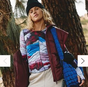 FP Movement by Free People Right On Run Layer Top in Rocky Ridge Twilight Combo